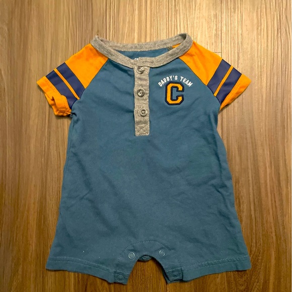 Carter's Blue and Orange Infant Romper size 3M - Picture 1 of 4